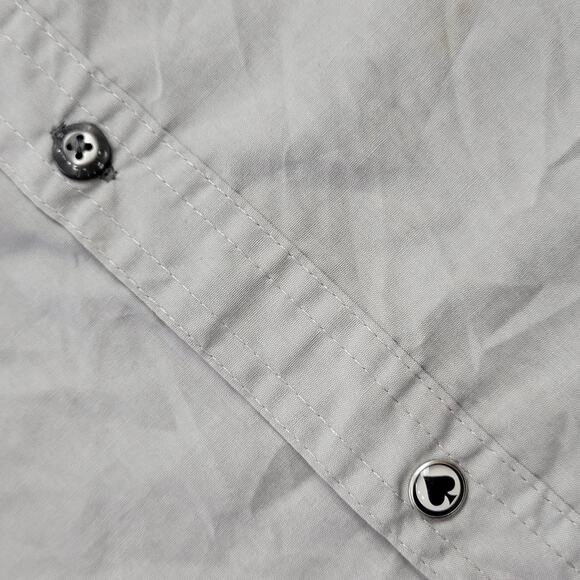 Tranquility Mayhem Long Sleeve Button Up Shirt Men's Size Large Gray Classic Top - Picture 3 of 10